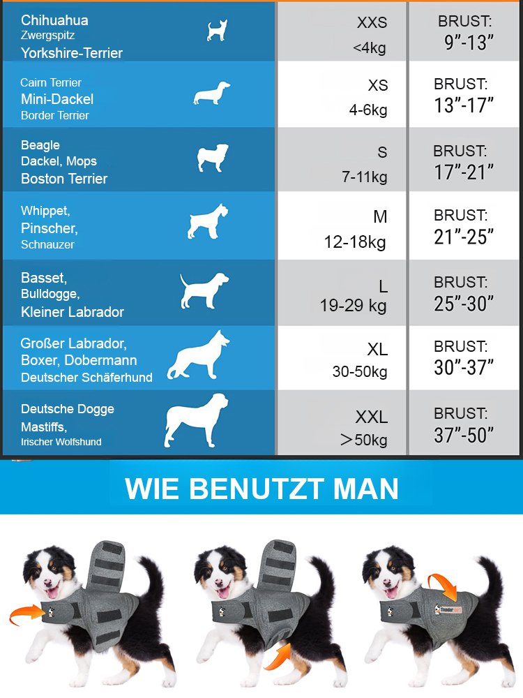 [Wirksame Linderung von Angst] Beruhigungsweste für Hunde