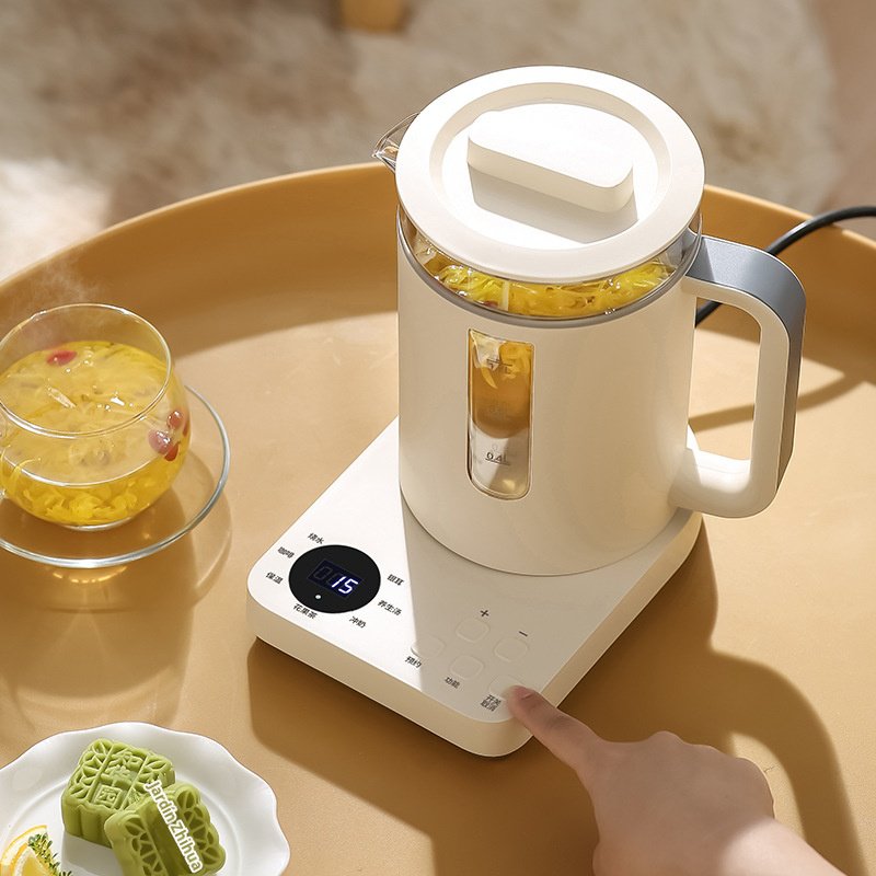 Hervidor eléctrico de vidrio para el hogar, hervidor de agua multifunción, tetera de decocción