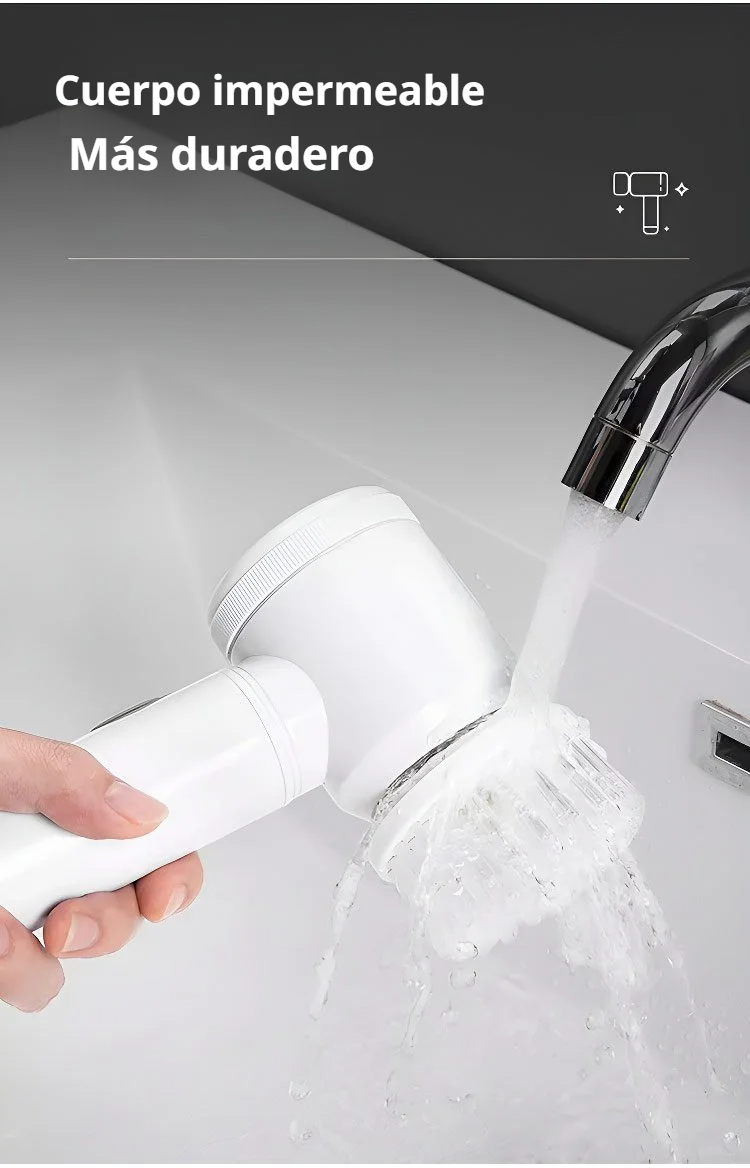 Detalle del cabezal giratorio del cepillo de limpieza