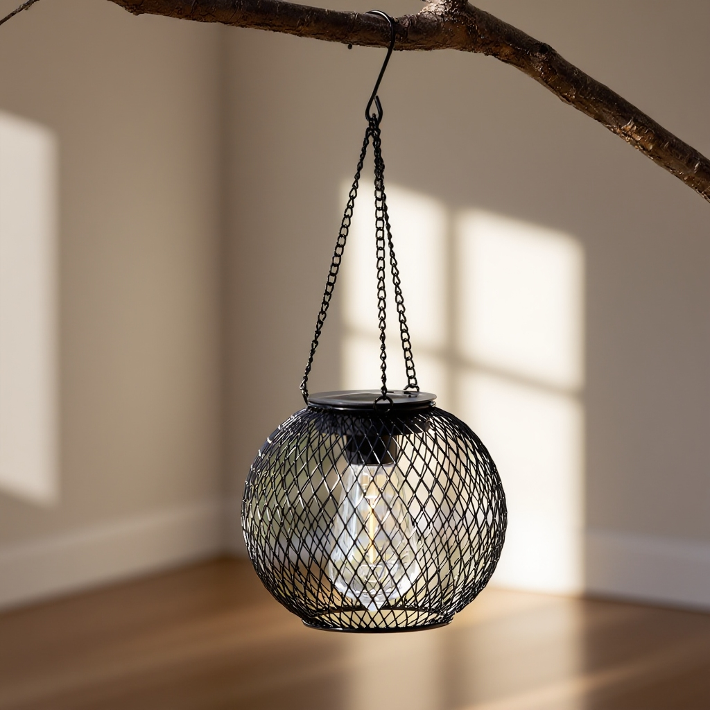 ソーラー鉄ランタンランプレトロネットシャンデリア屋外ガーデン中庭装飾中空ランタン超明るい