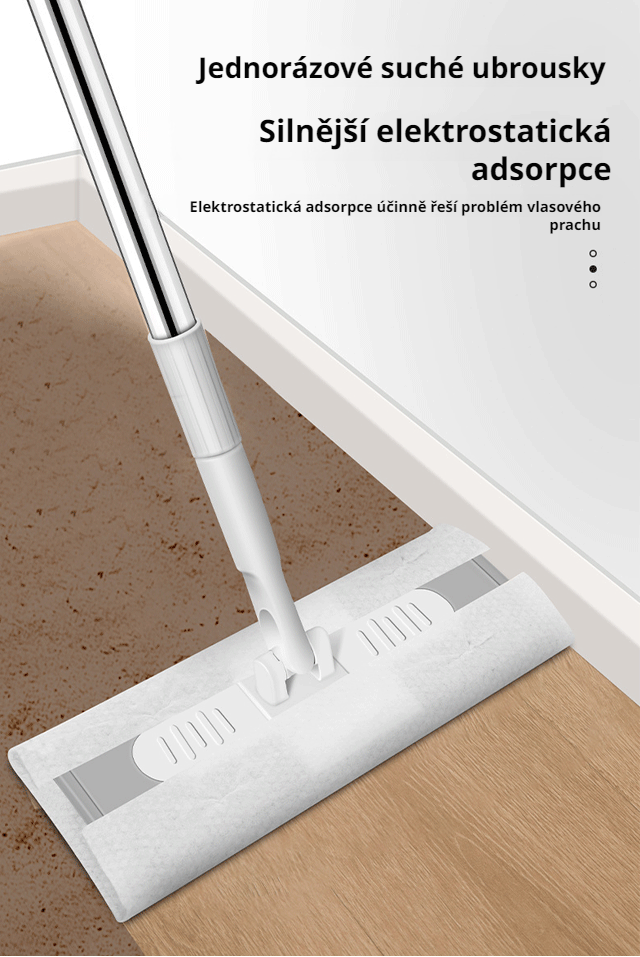 Snadné čištění podlah s elektrostatickým mopem