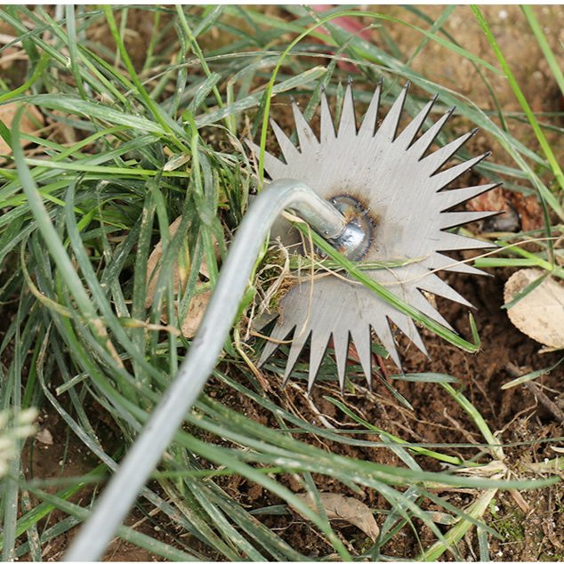 除草工具 マンガン鋼除草機 サンフラワーレーキ 根こそぎ除草・ほぐし用小型ハンドガーデニングツール
