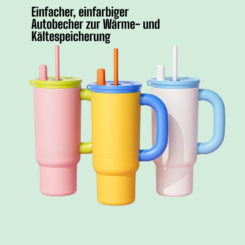 Einfacher, einfarbiger Autobecher zur Wärme- und Kältespeicherung