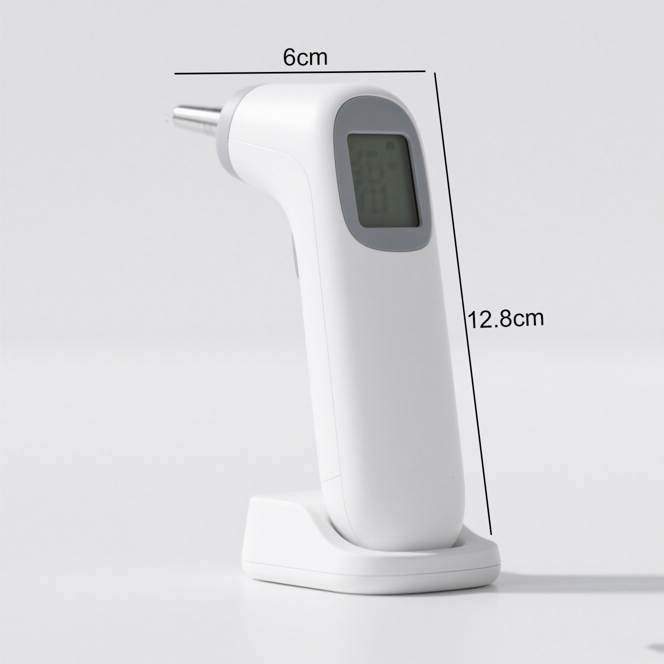 Moderní design ušního teploměru s displejem