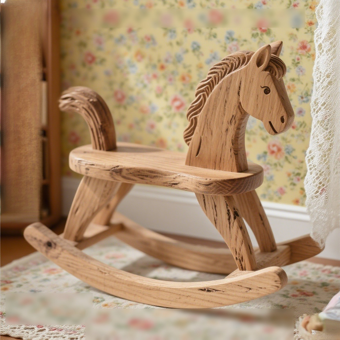  Retro dřevěný houpací koník 