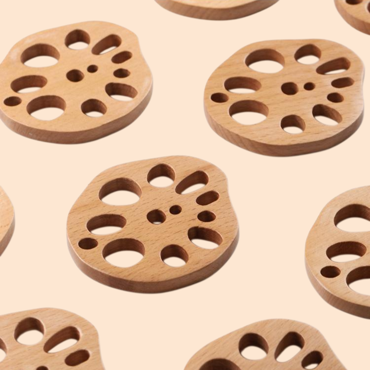 식당 물컵용 너도밤나무 커피 코스터