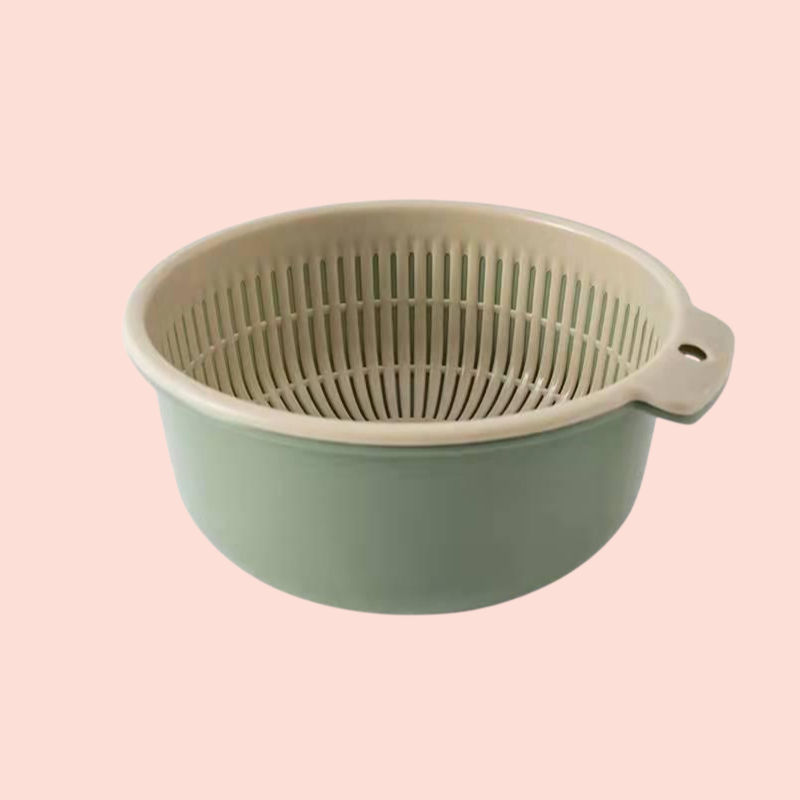  廚房多功能雙層瀝水收納籃果蔬洗菜神器