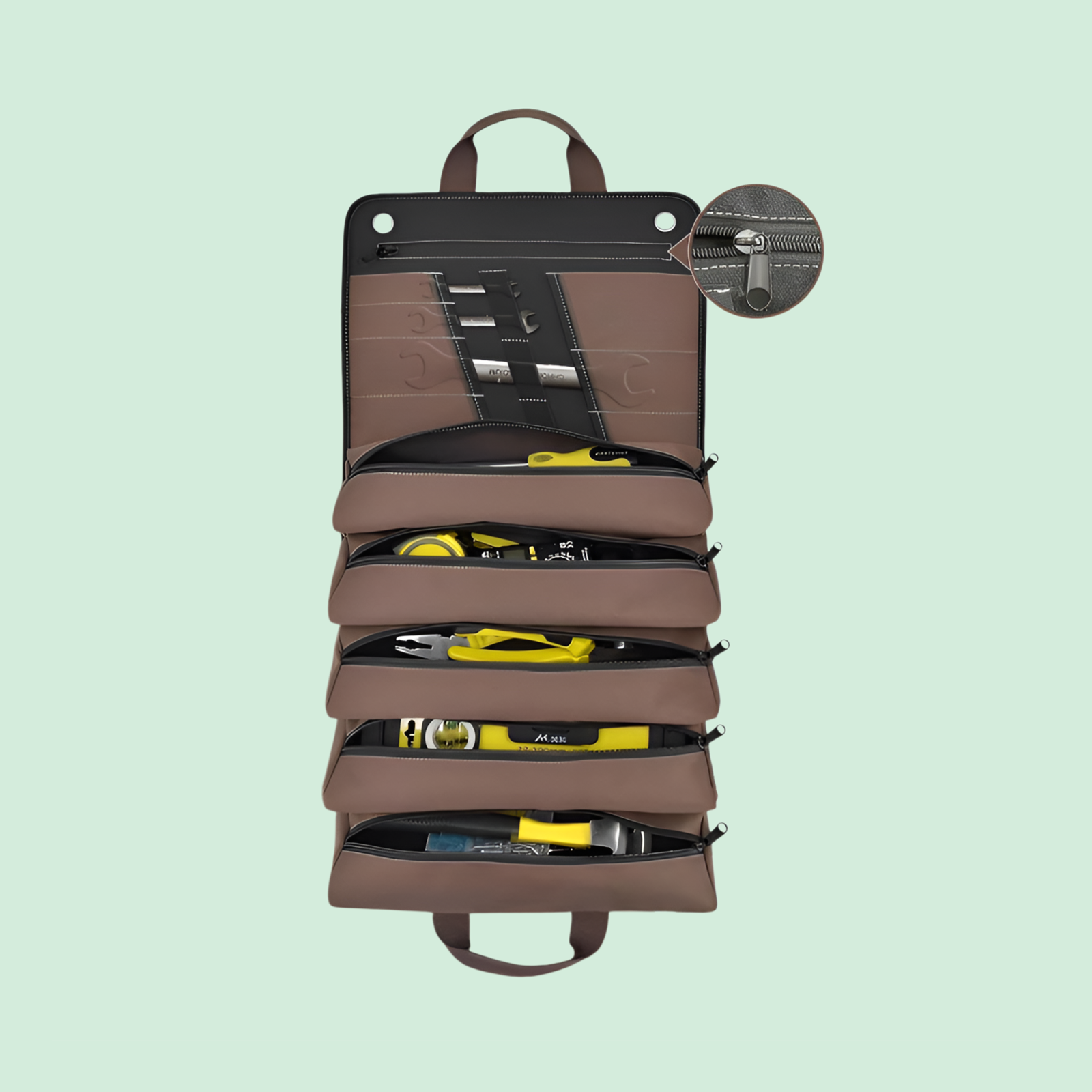 大容量のロールアップ式ポータブルオックスフォード布多機能電気技師用新ツールバッグ修理収納ツールバッグ