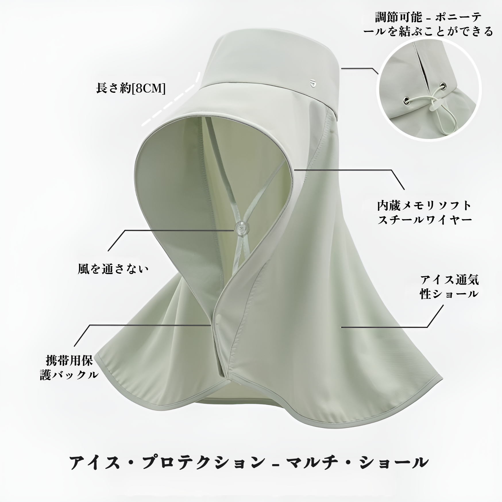アイスシルクショール一体型サンハット、女性用日焼け止め・UVカットサイクリングマスク、大きなつばのサンハット