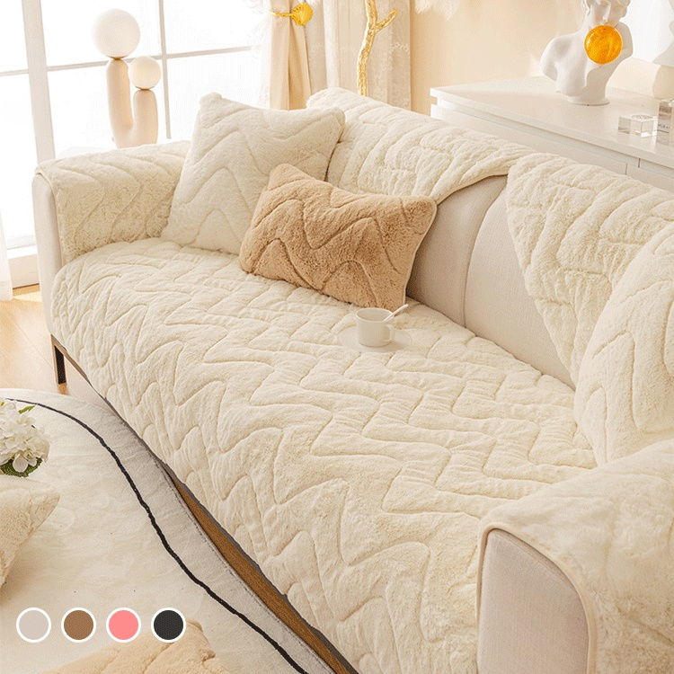 ラビットファーソファカバー