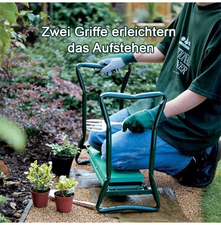 Platzsparender faltbarer Hocker für Gärtner