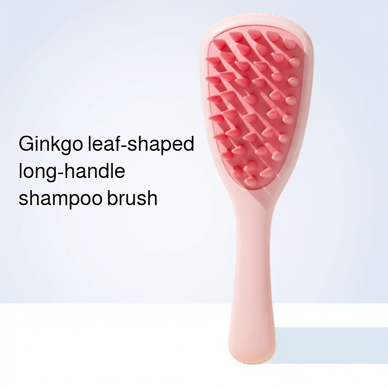 Ginkgo Leaf Long Handle Coarse Teeth Soft Teeth Shampoo Comb