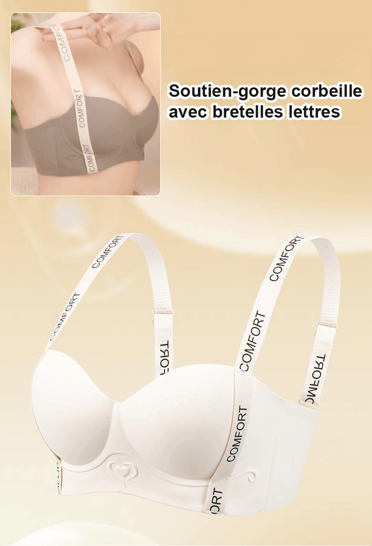 Bretelles en tissu soutien-gorge demi-bonnets