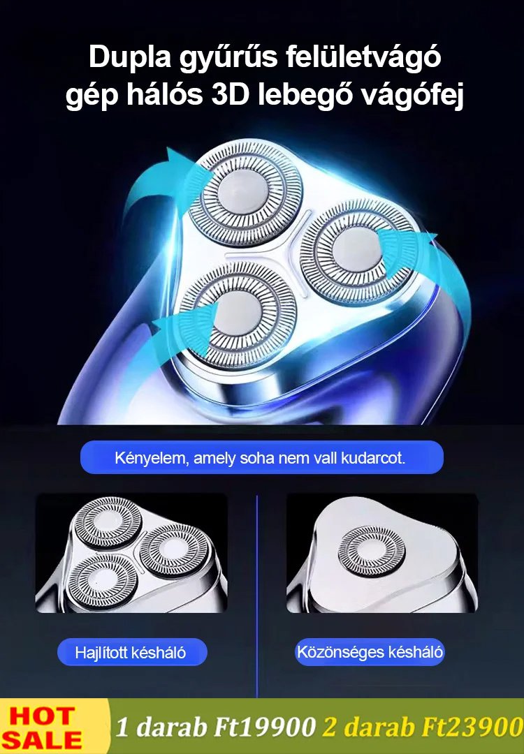 Hordozható intelligens borotva