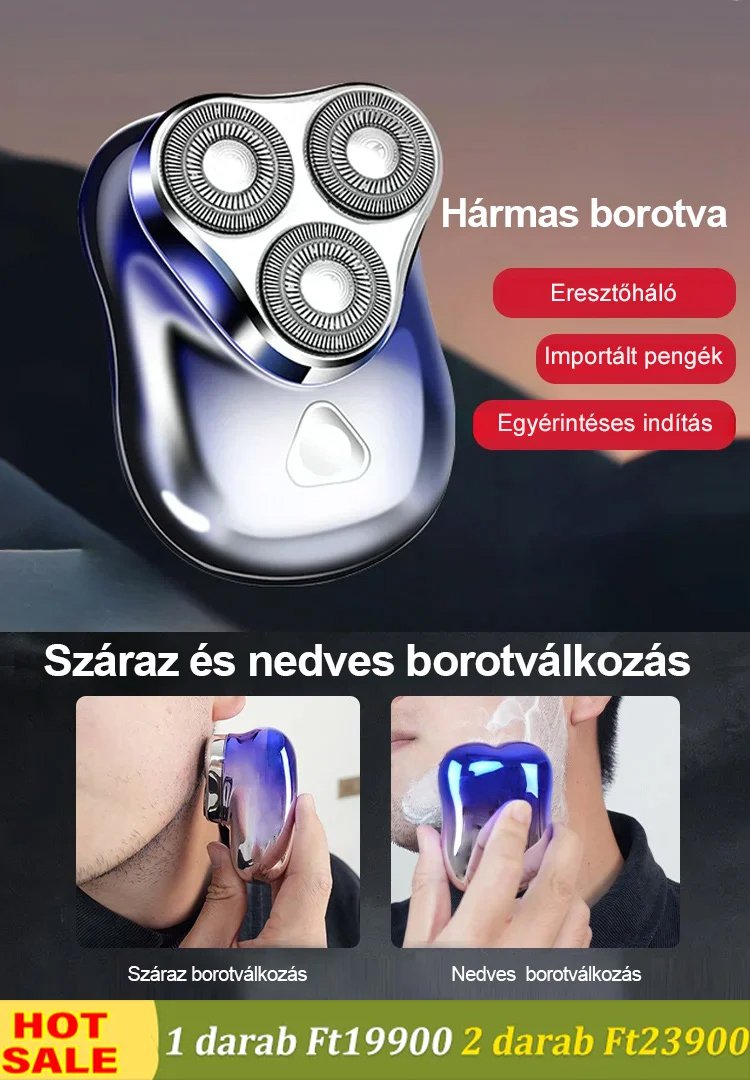 Hordozható intelligens borotva