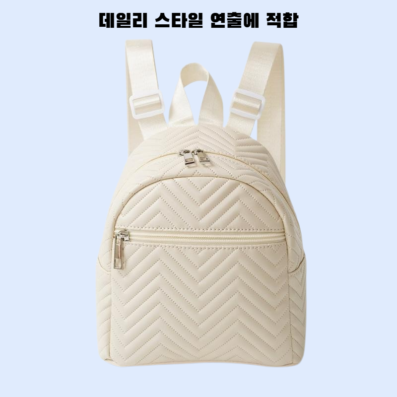 신상 여성 미니백 웨이브 자수 리본 장식 백팩