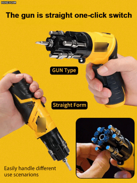 Multifunctional double bearing folding electric screwdriver electric drill