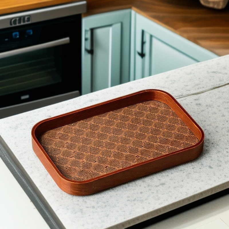 صندوق تخزين مفاتيح خشبي بنمط بيجونيا