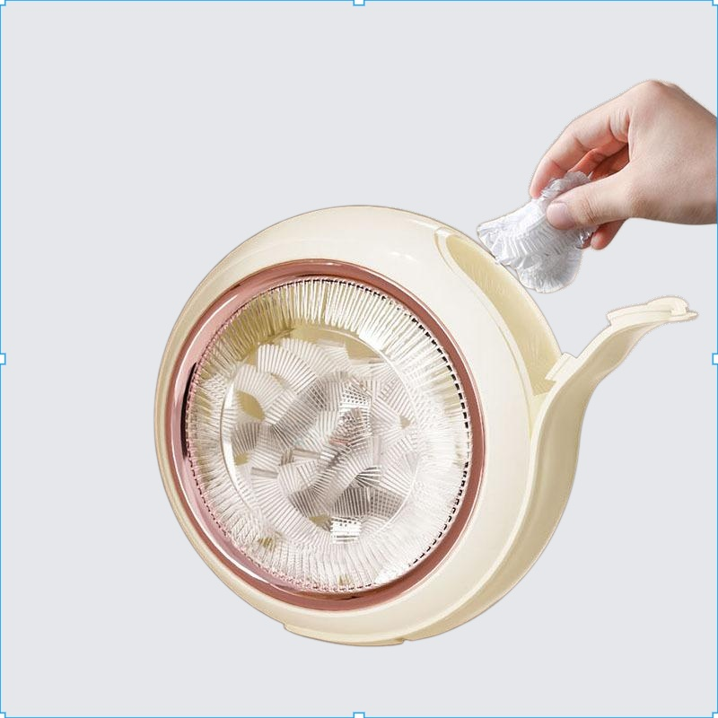 Plastic wrap storage box suction cup punch-free removable disposable plastic bag