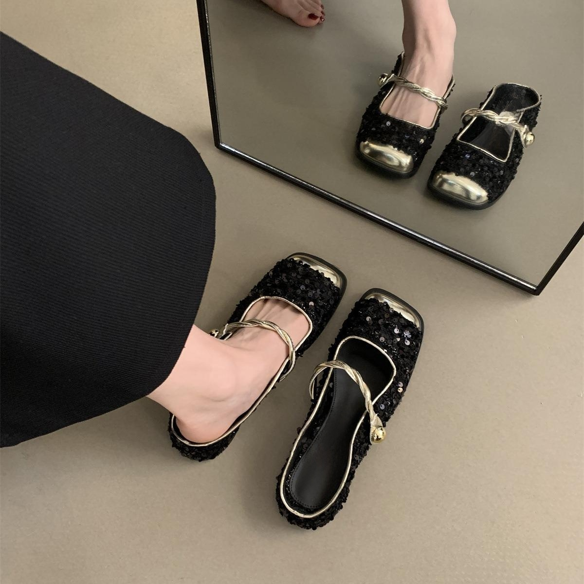 스커트 스팽글 통굽 샌들 통굽 샌들 스팽글 통굽 샌들