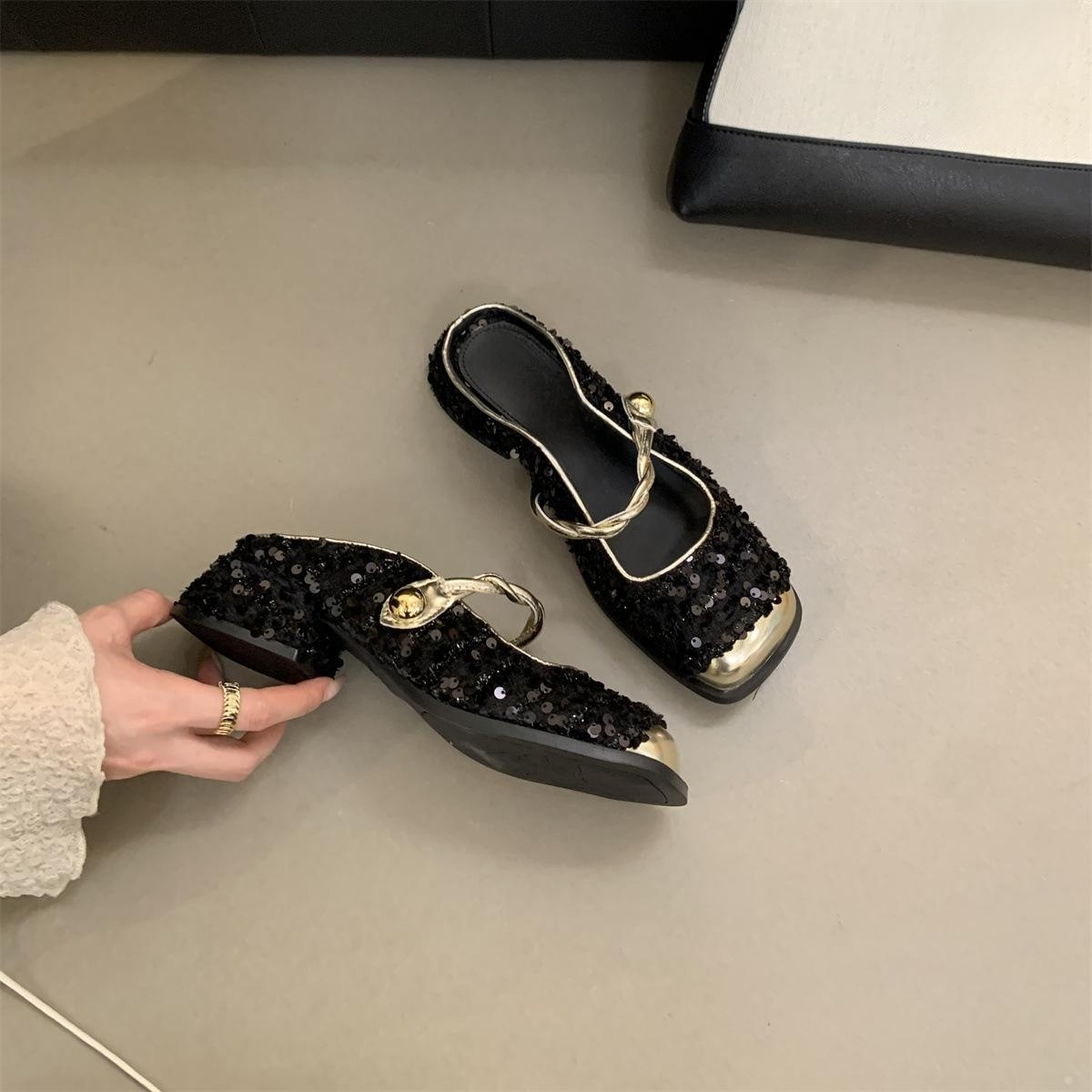 스커트 스팽글 통굽 샌들 통굽 샌들 스팽글 통굽 샌들