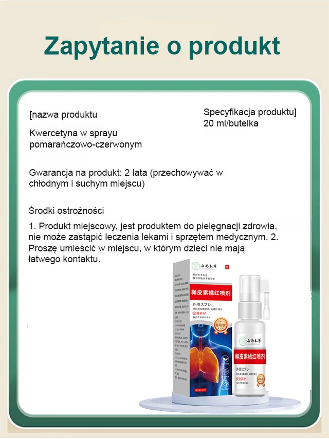 Yunnan Bencao Spray z Kwercetyną i Pomarańczą