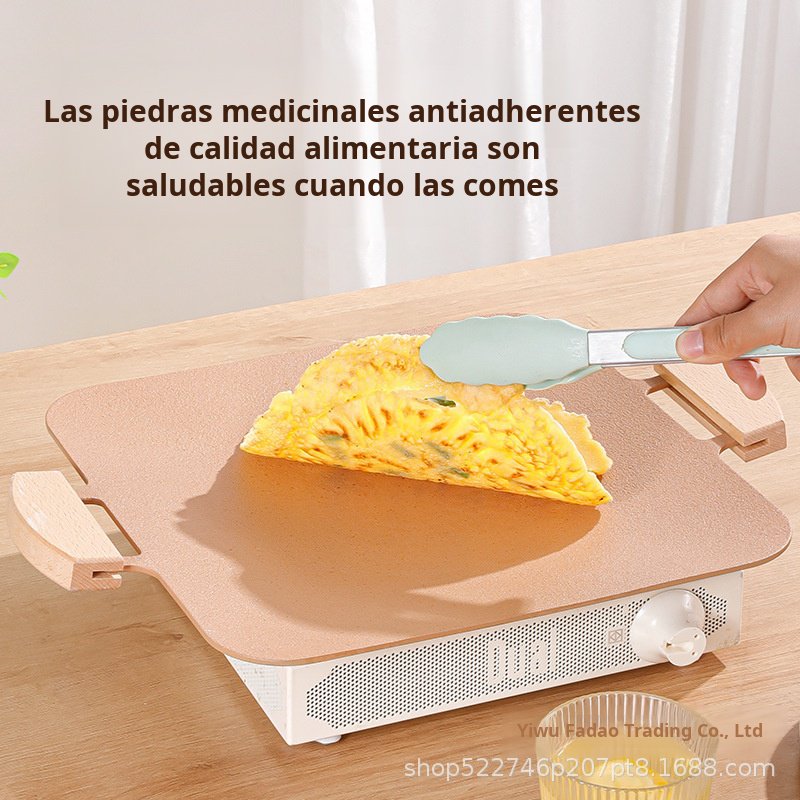 Placa de barbacoa coreana para acampar al aire libre, piedra médica, bandeja para hornear antiadhere