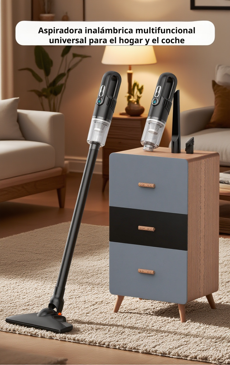 Aspiradora portátil sin cables para limpieza profunda