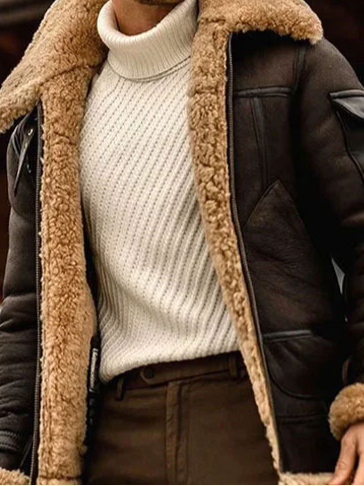 Herren Leder-Bomberjacke