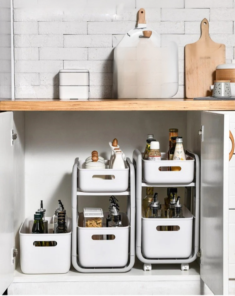 Wielofunkcyjny organizer na kółkach do przechowywania w domu