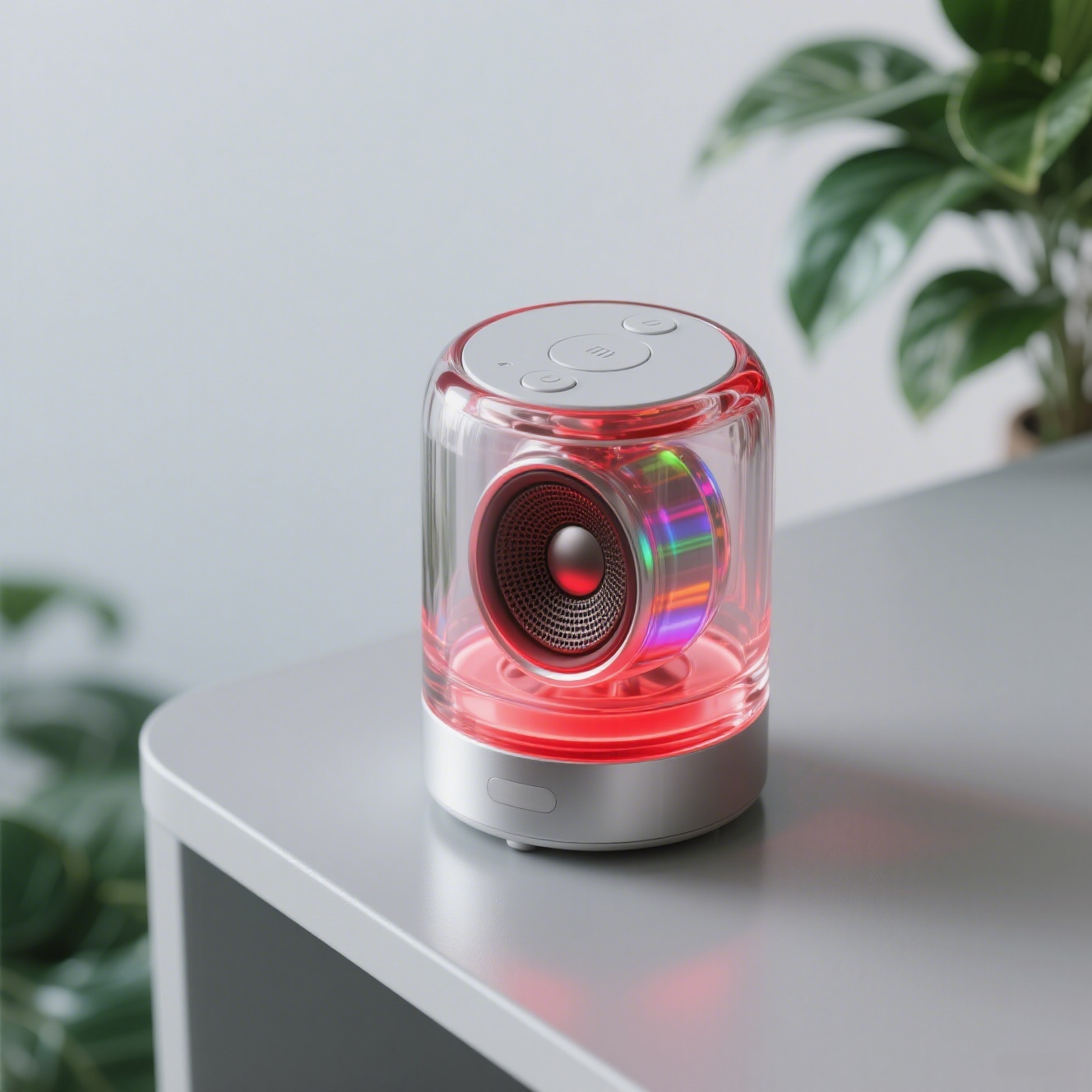 Czarny złoty krystaliczny głośnik dźwiękowy