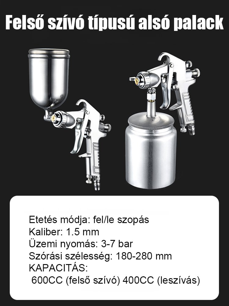 Professzionális pneumatikus festékszórópisztoly