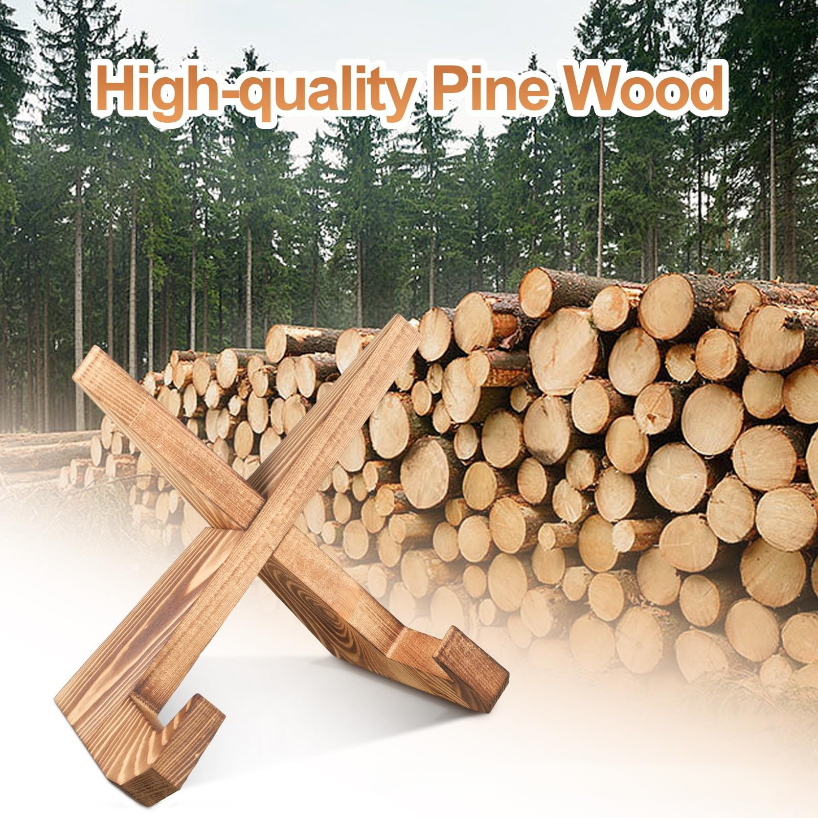 Solid wood recipe stand holding a cookbook in the kitchen