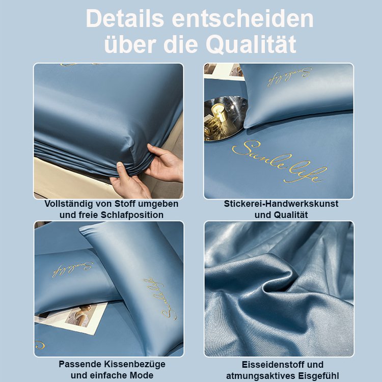 Camellia Satin Seidenbettwäsche Set