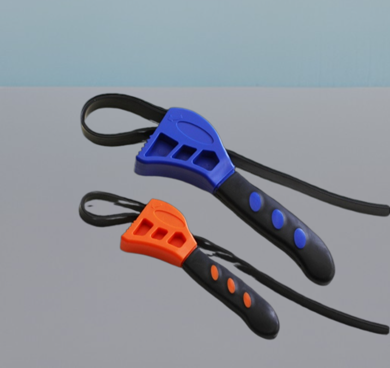 고무 밴드 렌치 사용 모습