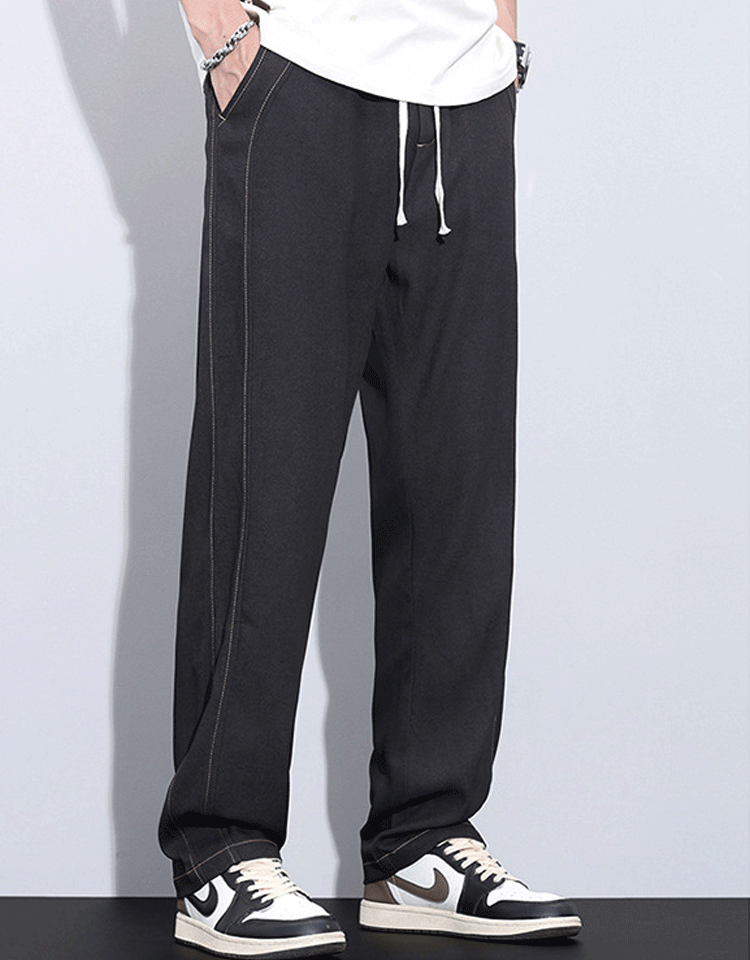  メンズワイドレッグテンセルデニムパンツ