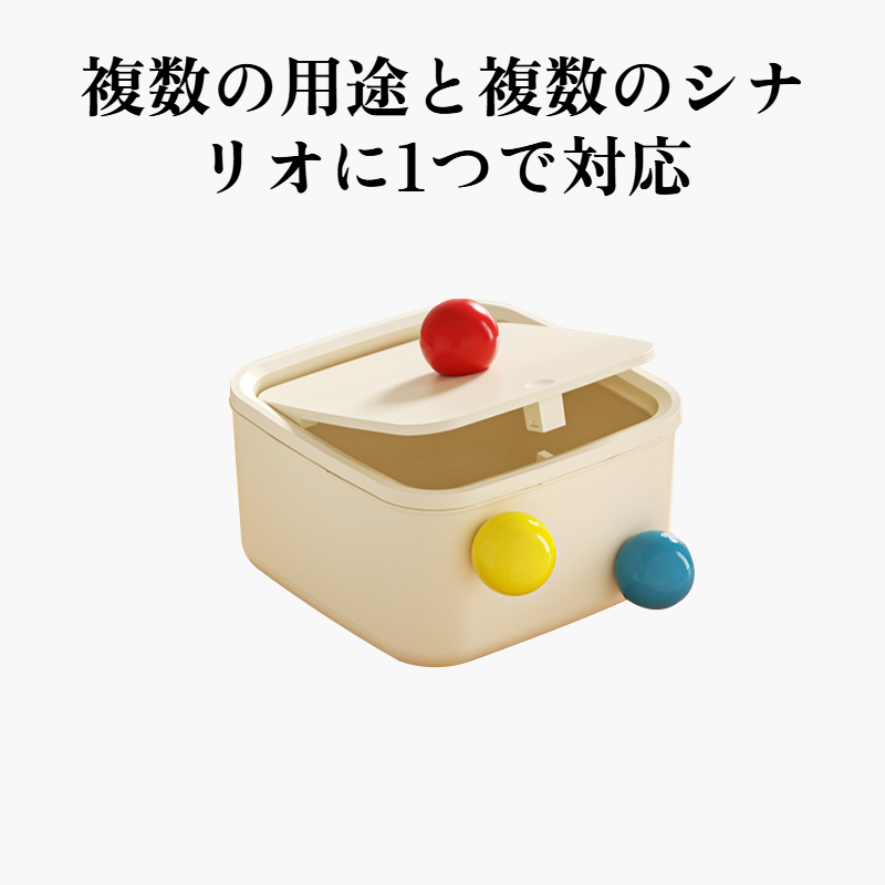 クリームスタイルの卓上ゴミ箱