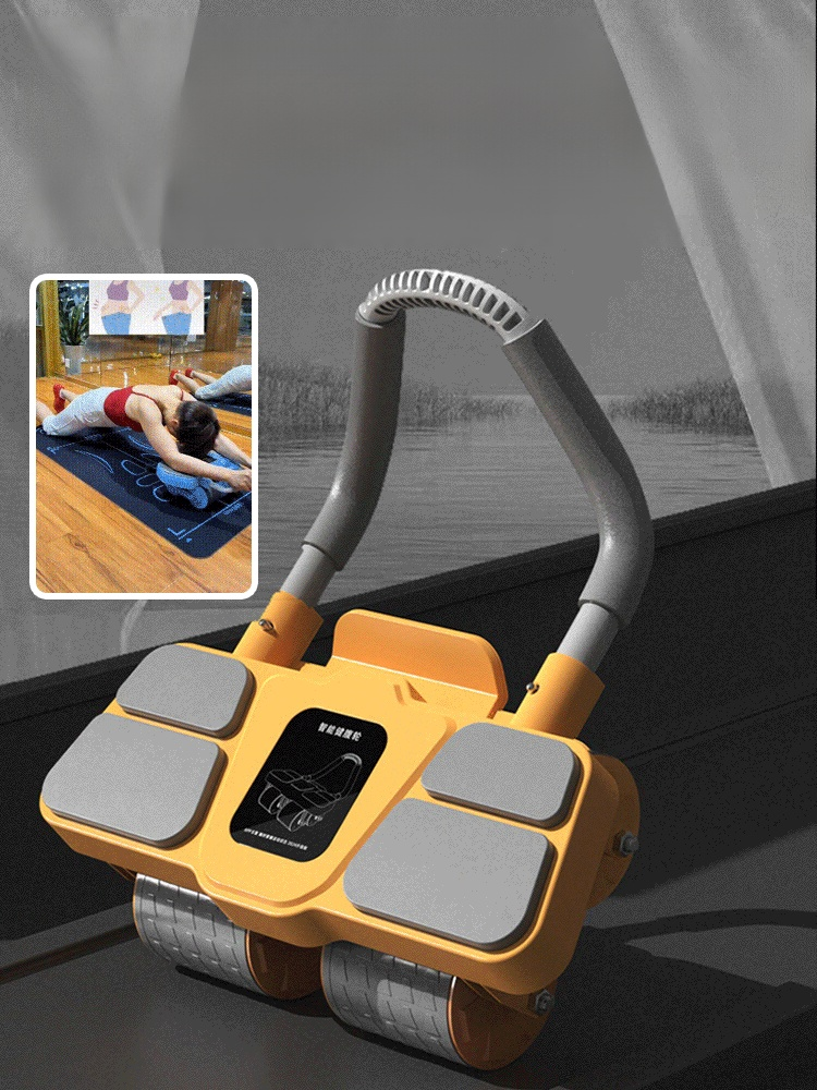 사륜 자동 리바운드 복근운동 롤아웃 + 요가매트