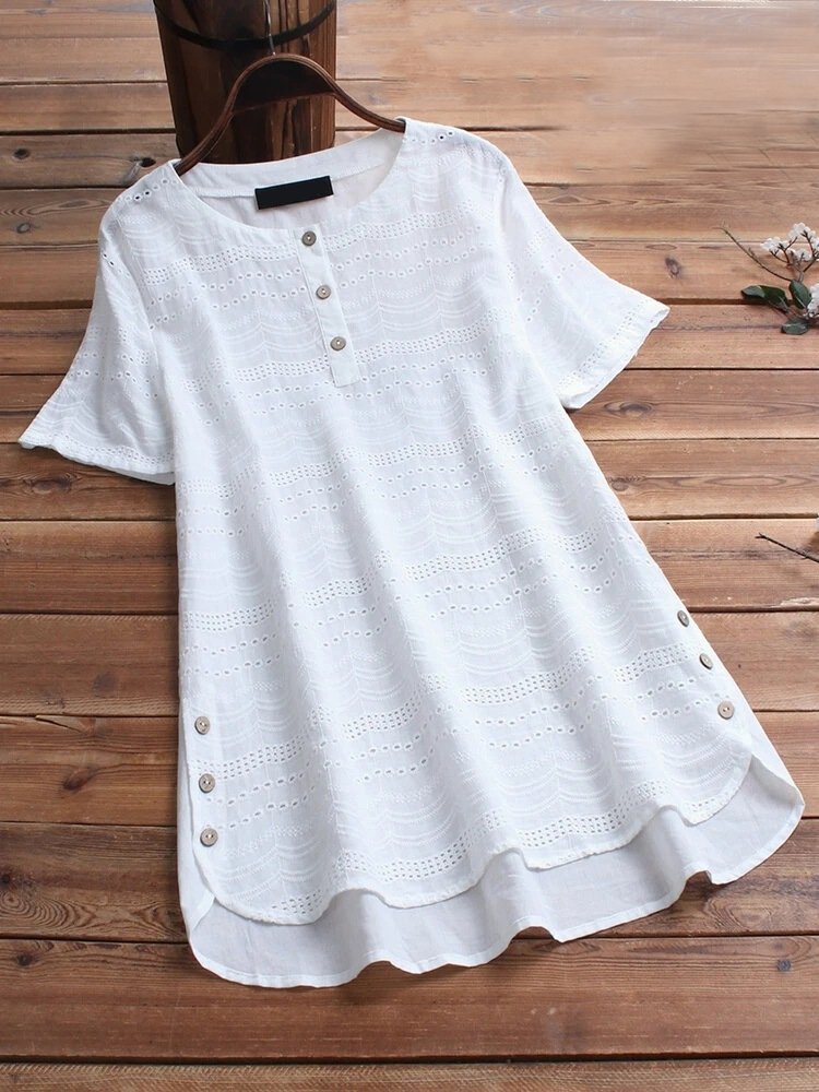 綿麻チュニックブラウス