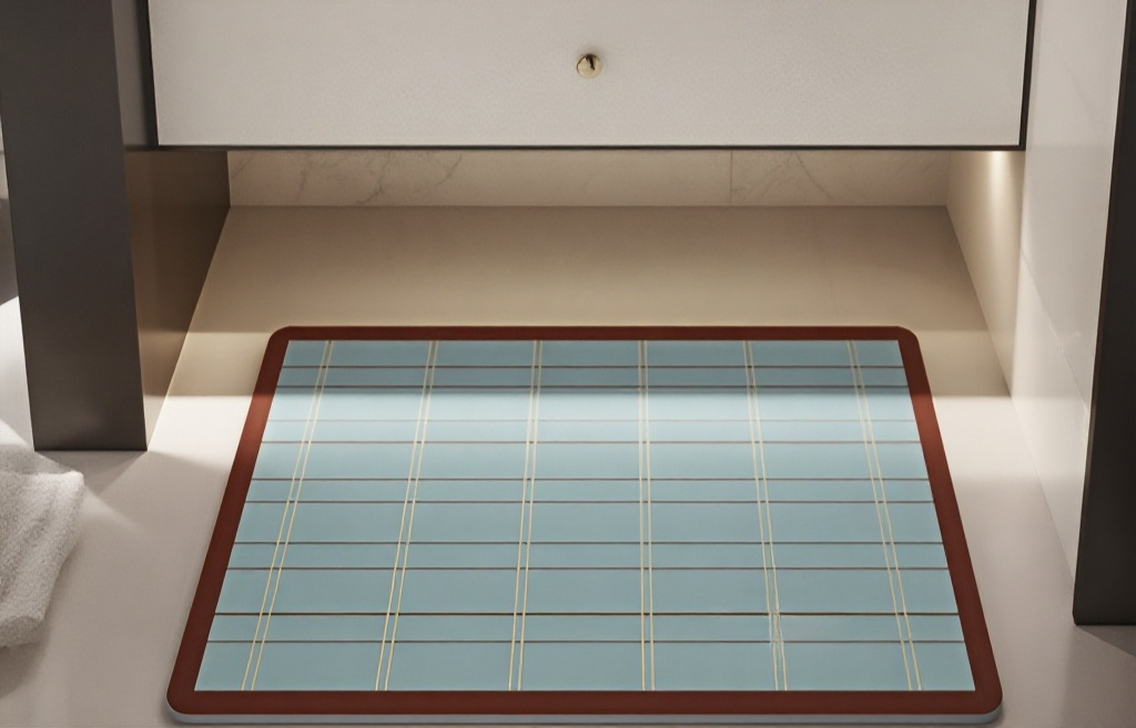 浴室簡約風格矽藻泥地墊細節