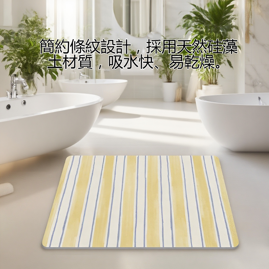矽藻泥地墊吸水速乾效果圖