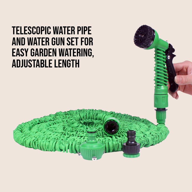 Garden telescopic water pipe water gun set