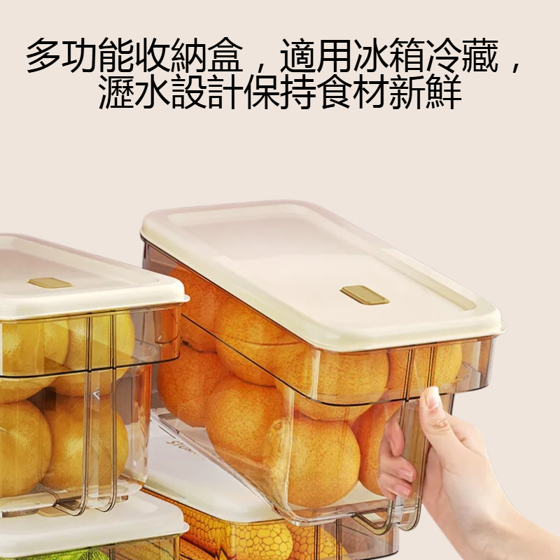 多功能可瀝水冰柜保鮮收納盒