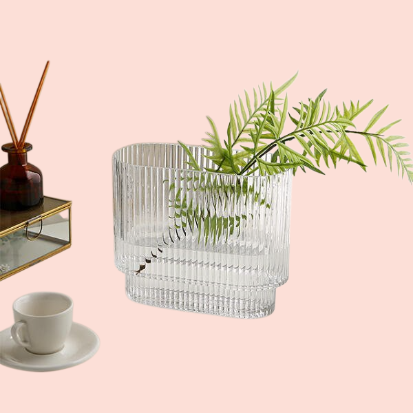 Vertical Torch Glass Vase