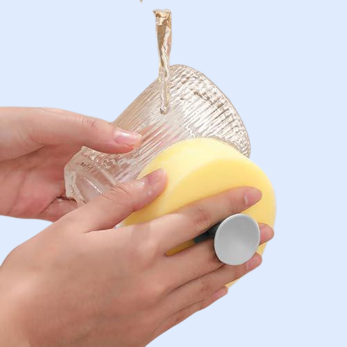 台所の取り外し可能な食器洗浄スポンジ洗浄吸盤付き百清潔布スポンジ洗浄汚れ魔力洗浄