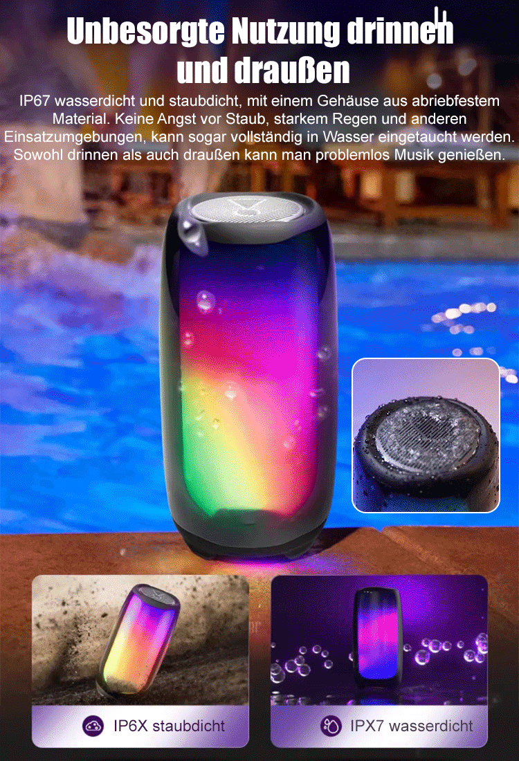 【Vollbild Farbig】Pulsierende 5. Generation Intelligenter Bluetooth-Lautsprecher