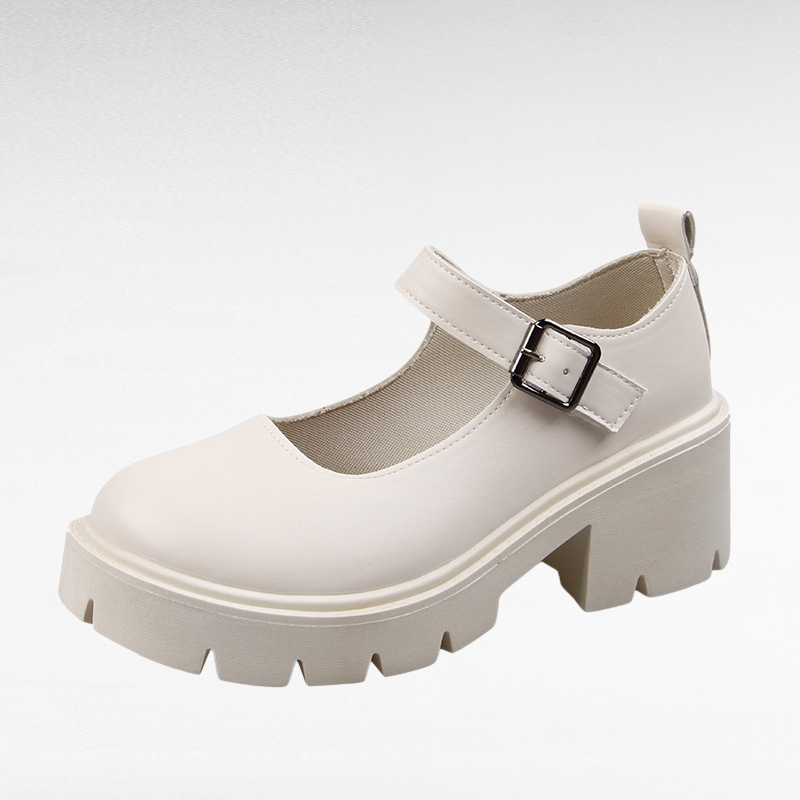 أحذية موحدة بكعب سميك