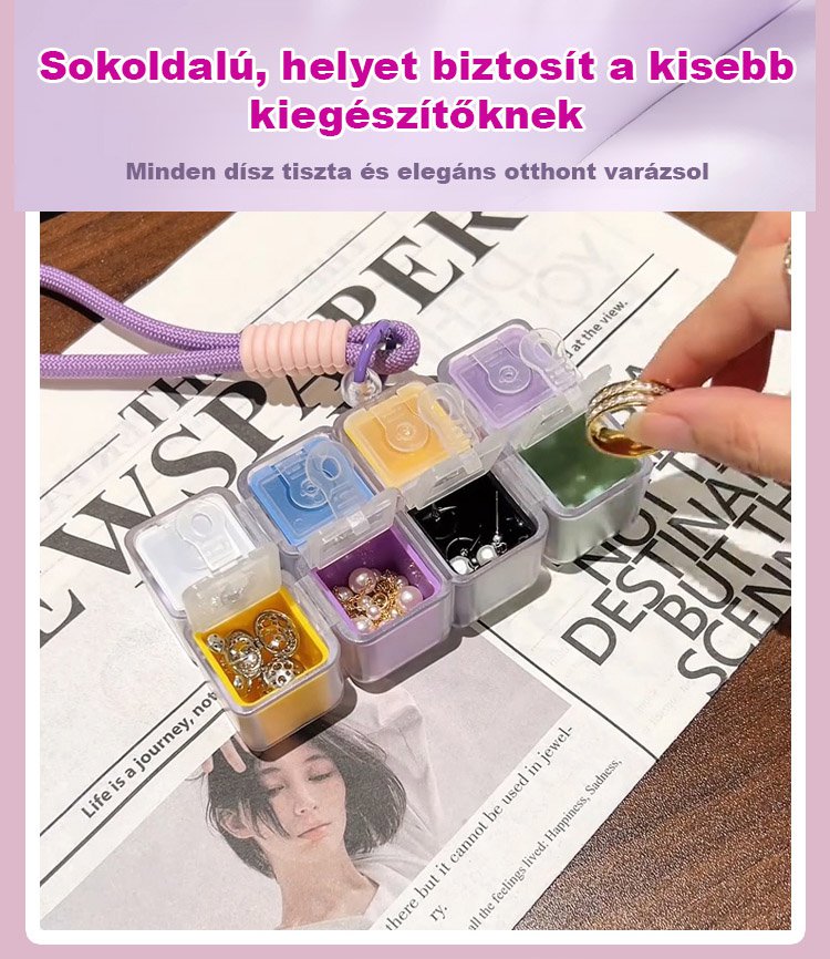 Nagykapacitású mágneses gyógyszeres doboz.