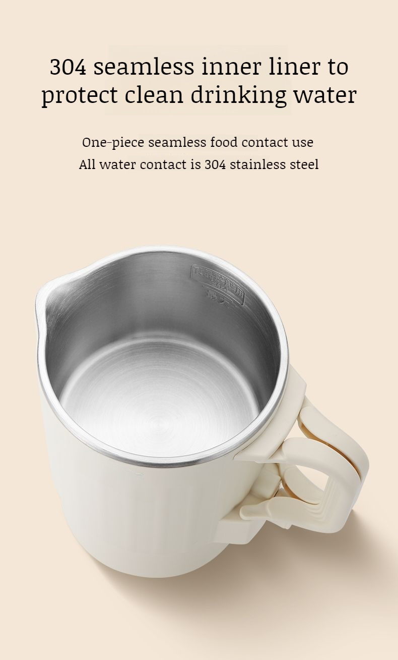 Mini electric kettle boiling water on the go