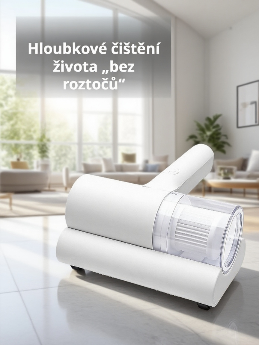 Sterilizační a čisticí zařízení na domácí roztoče s odvlhčováním